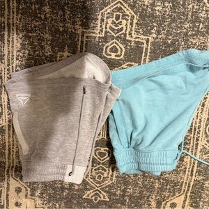 Reebok Kids Dual Pack Gray and Light Blue Shorts